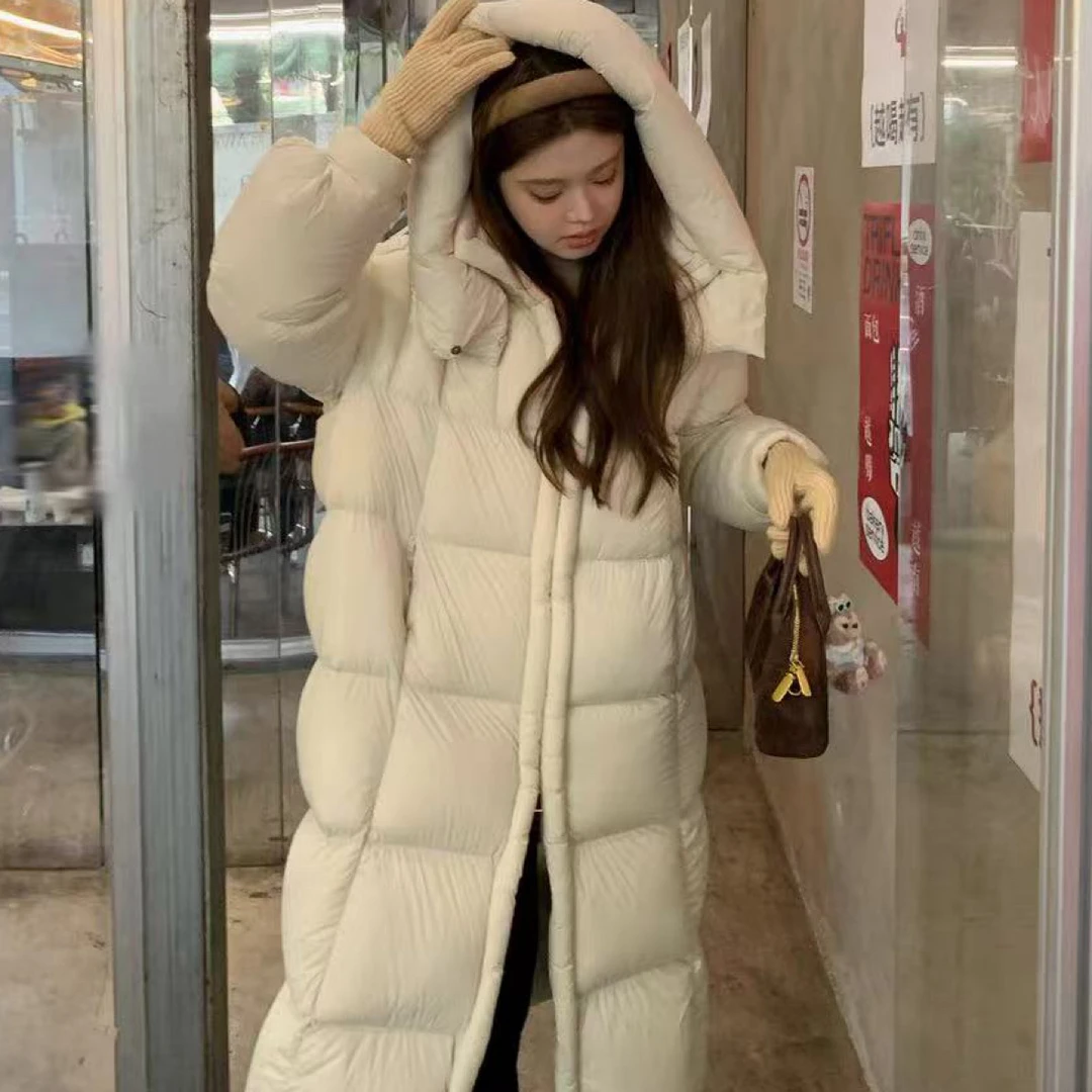 七姐的店 小个子大被子高奢连帽长款 鹅绒服