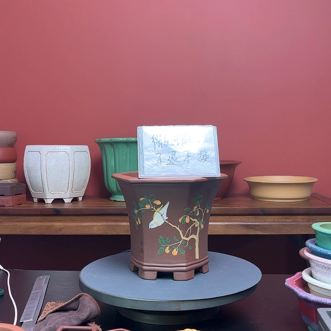 紫砂花盆@****仔紫泥六方