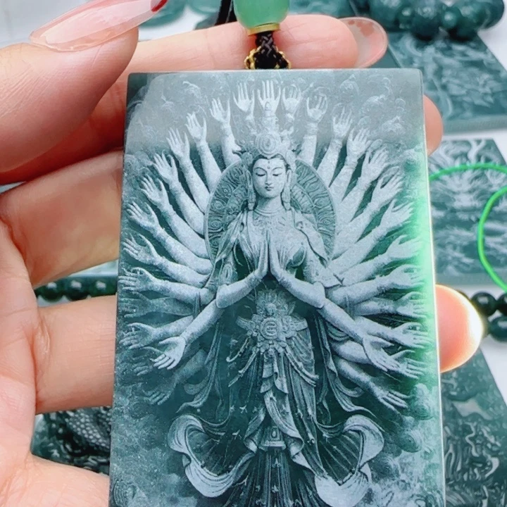 海***练翡翠未镶嵌颈饰多样性发货天然A货翡翠