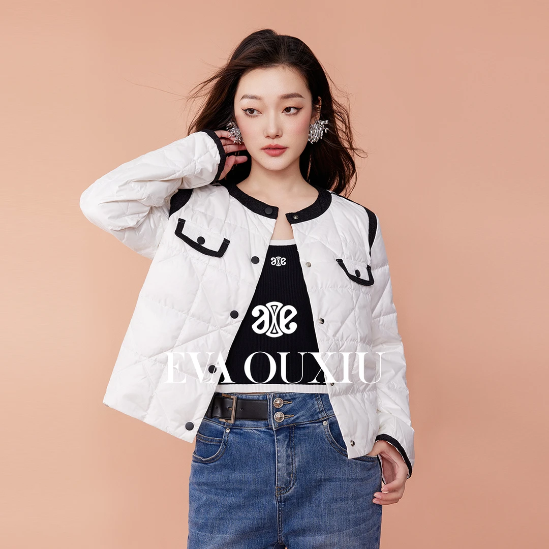 【诗语专属】EVA OUXIU/伊华欧秀羽绒服E33YS0648