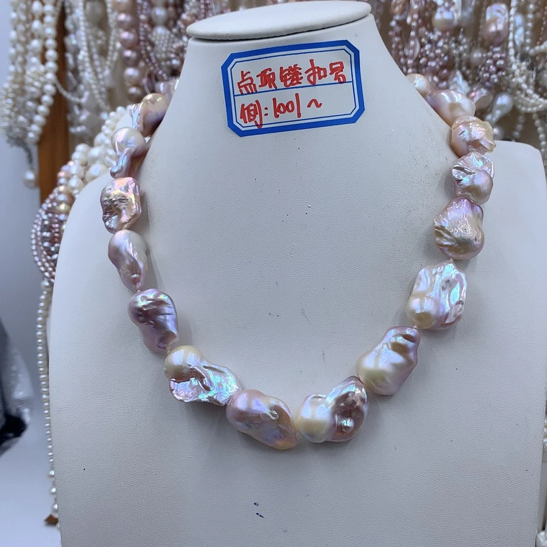 银S925镶嵌项链耳饰淡水珍珠