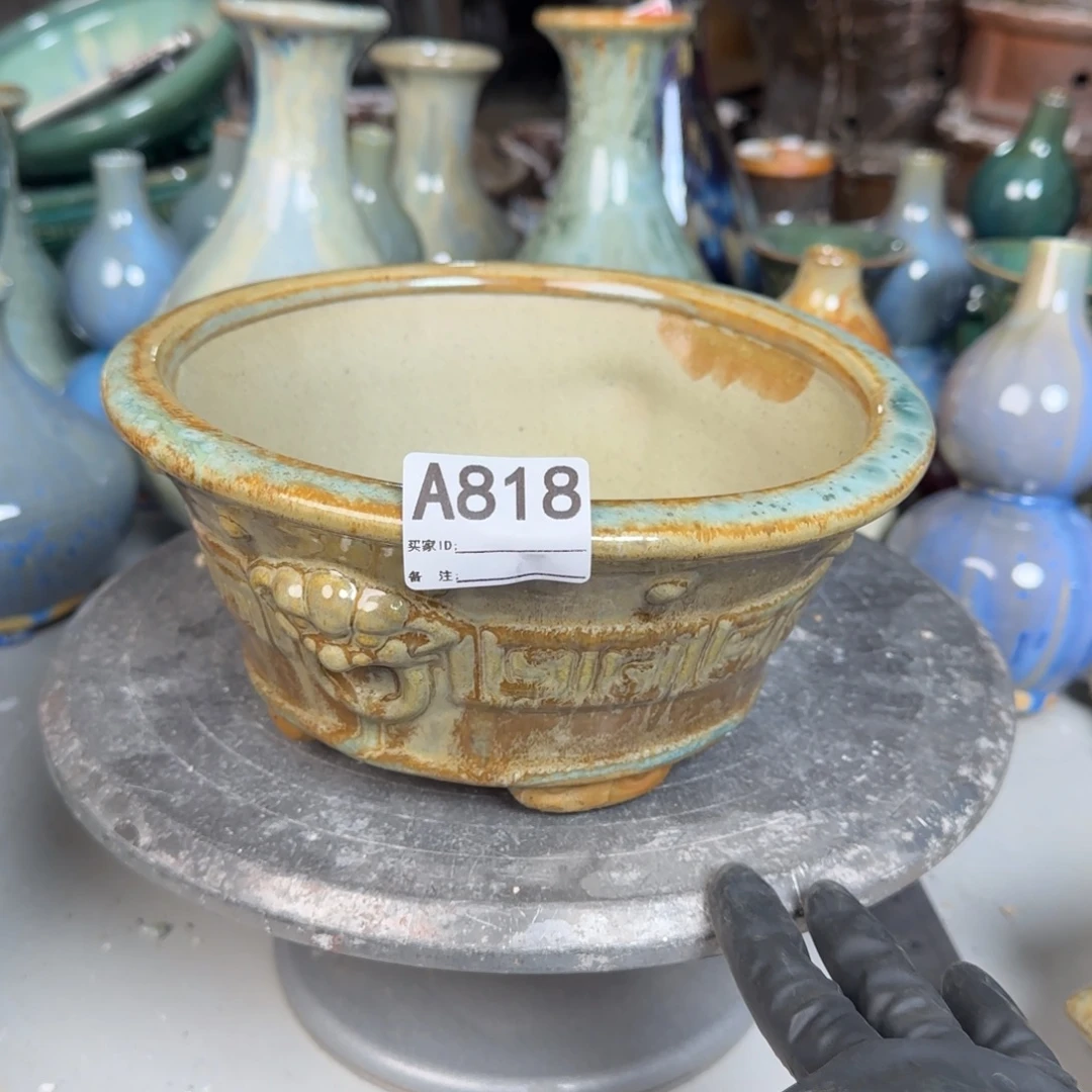 无***畏花盆紫砂818瑕疵品