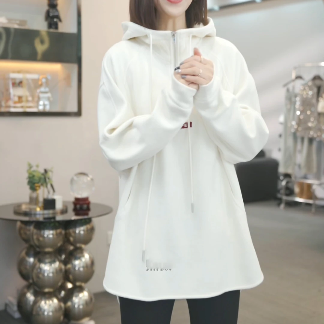 2024冬季新款韩版设计感加厚加绒时尚休闲长袖连帽i卫衣LK2501026