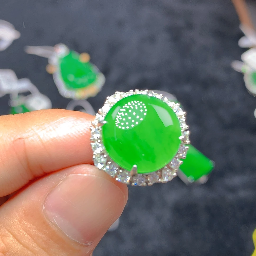 翡翠银S925镶嵌颈饰我