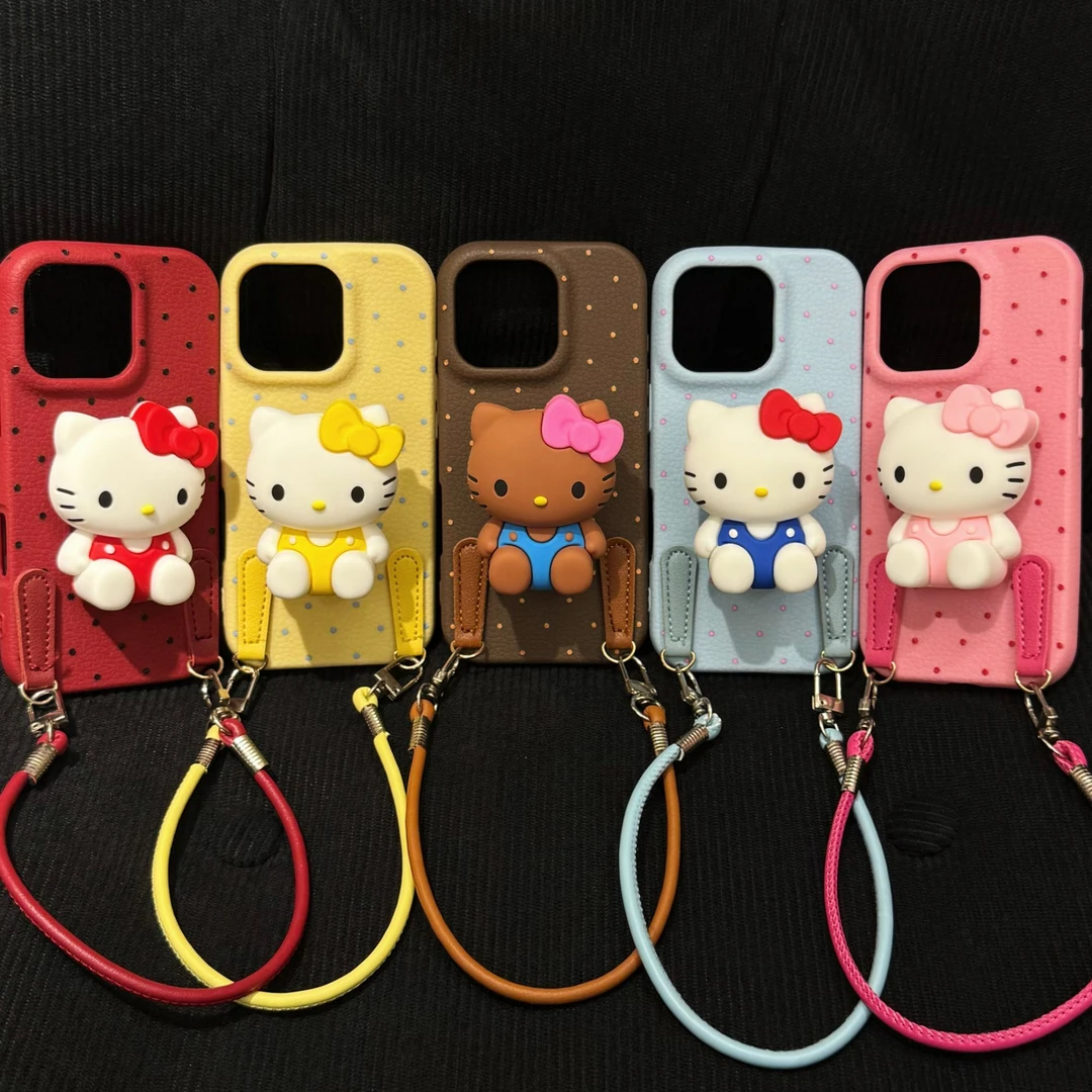 大号KT猫支架手铃绳适用苹果16手机壳华为/荣耀/OPPO/vivo/小米