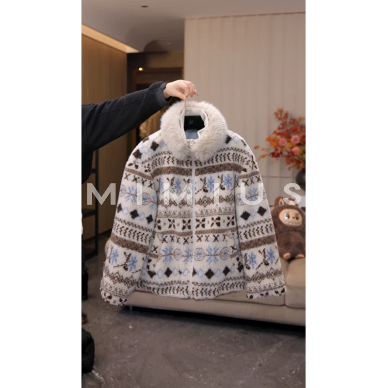 【mimius】U 费尔岛羊毛混纺撞色马甲+长袖外套 G11055