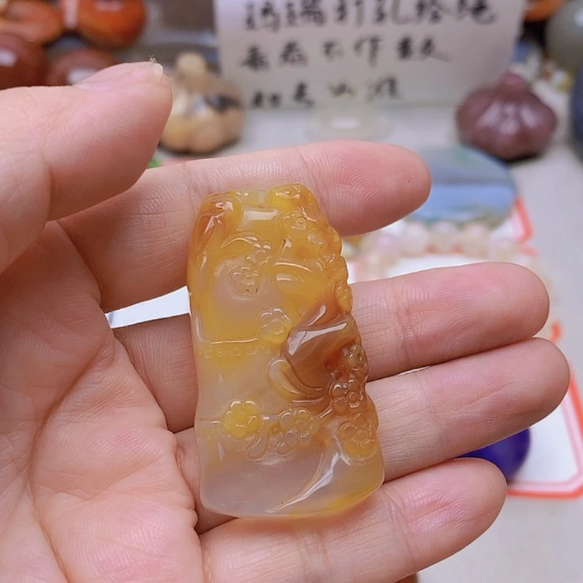 【闪购商品】未镶嵌玛瑙/玉髓珠宝半成品兰*