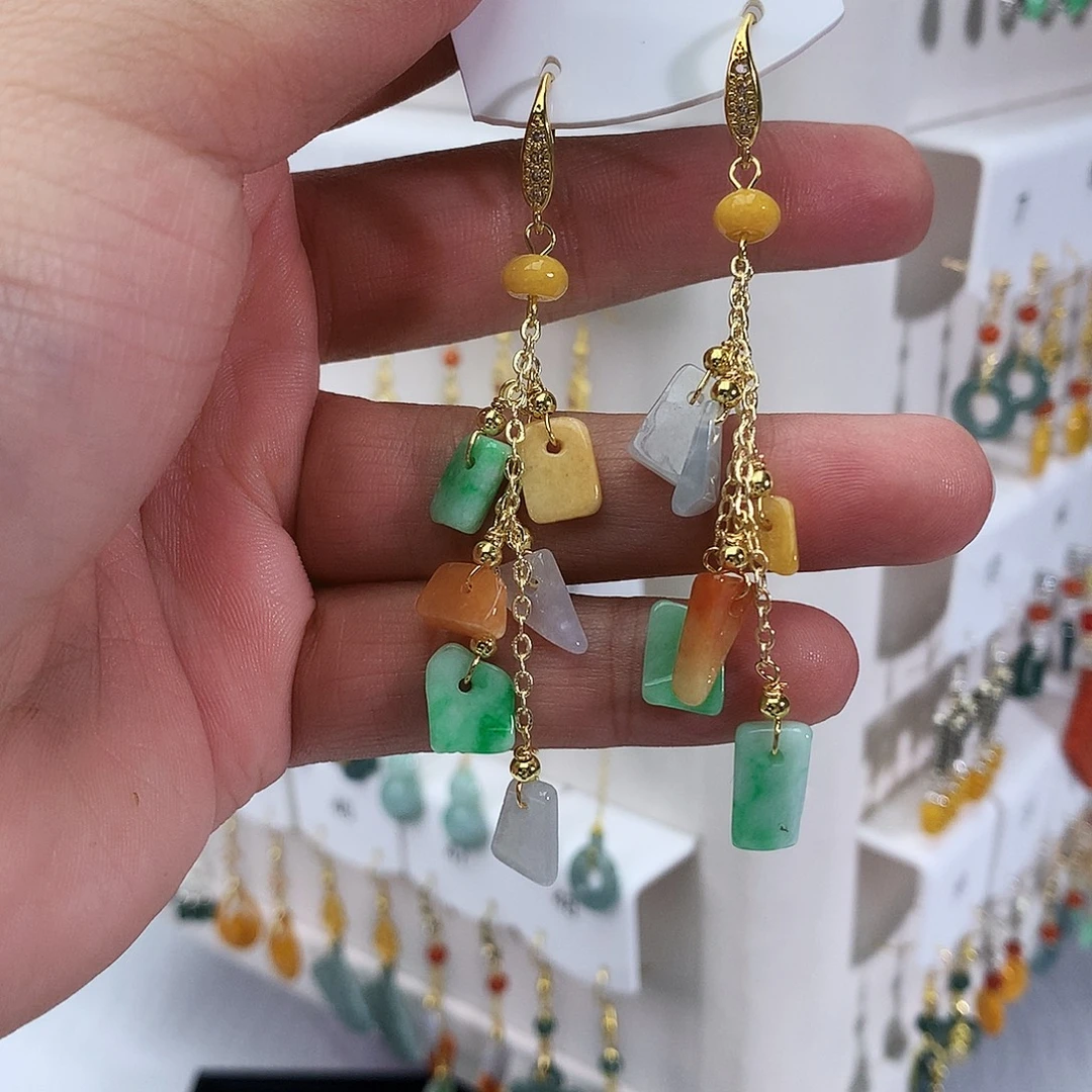 翡翠未镶嵌耳饰58