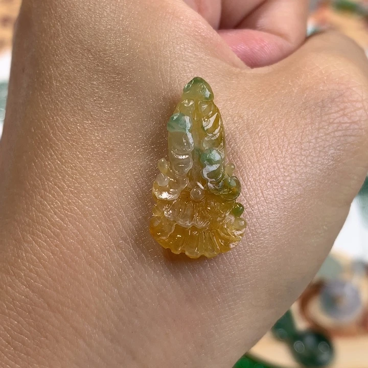 未镶嵌定制翡翠白菜