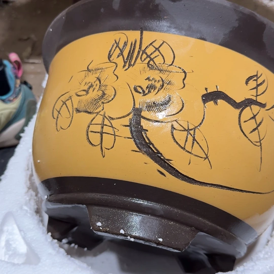 紫砂花盆口径33.22口径