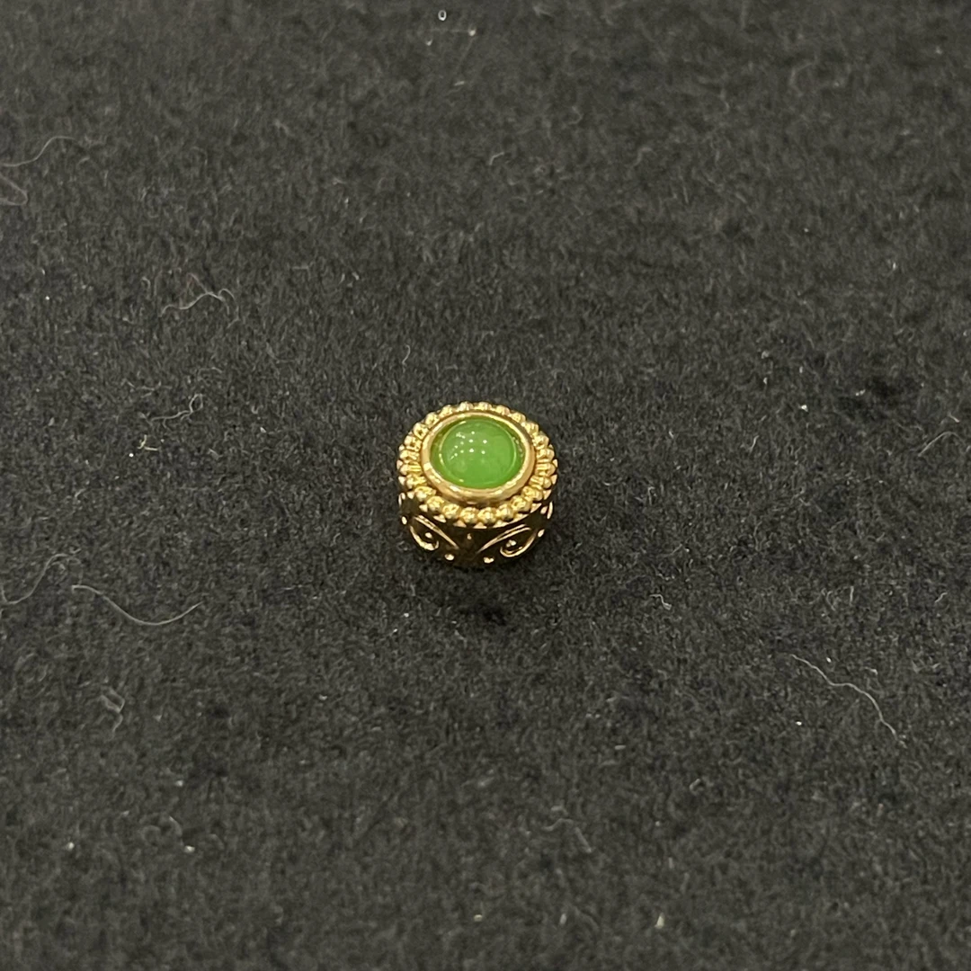 【SG】18K金翡翠泡泡吊坠 赠链