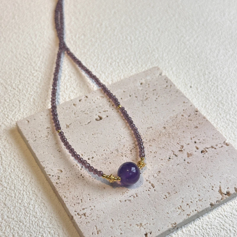 天然紫水晶项链均微瑕多样性发其一 X11