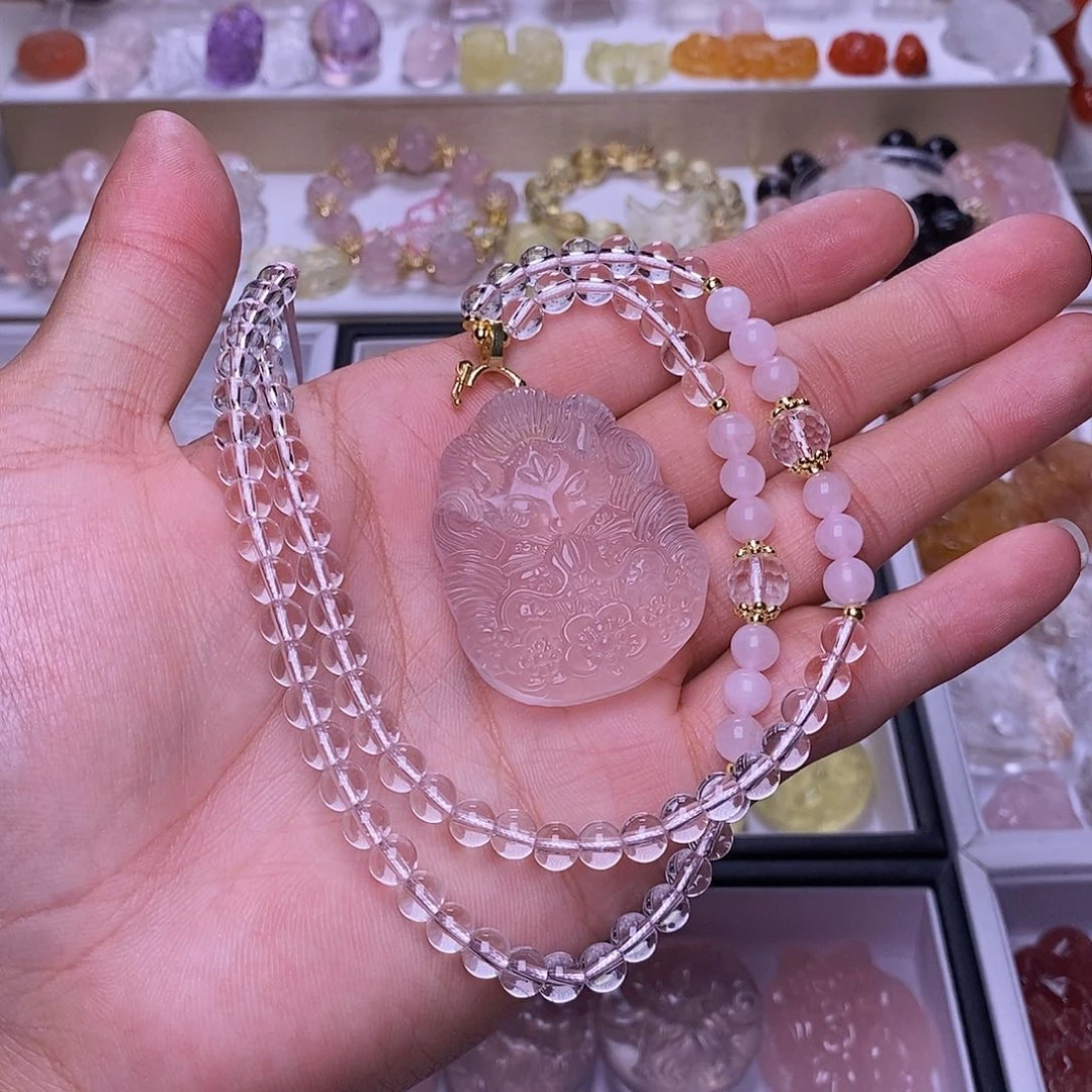 水晶颈饰未镶嵌?许愿狐 送链子