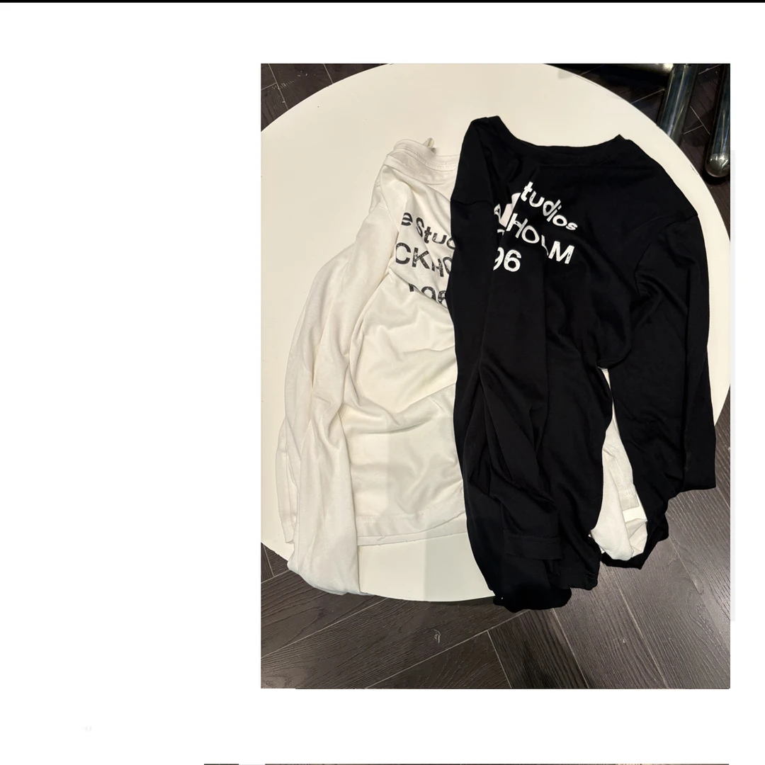 【yanyan外贸】字母印花圆领长袖T|F05069