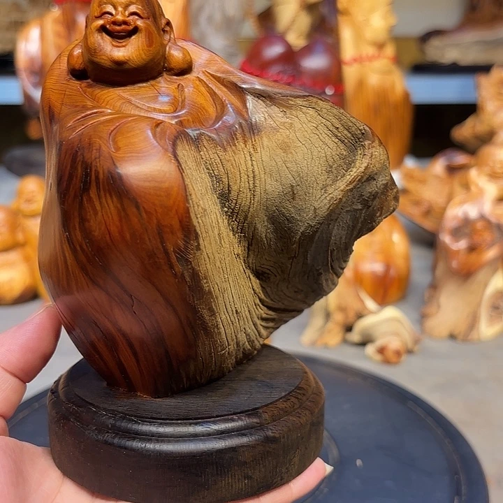 柏木太行崖柏弥勒佛