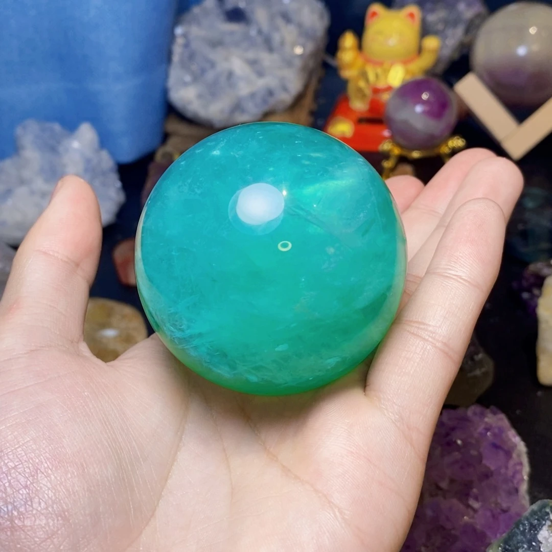 萤石天然绿萤石球未镶嵌