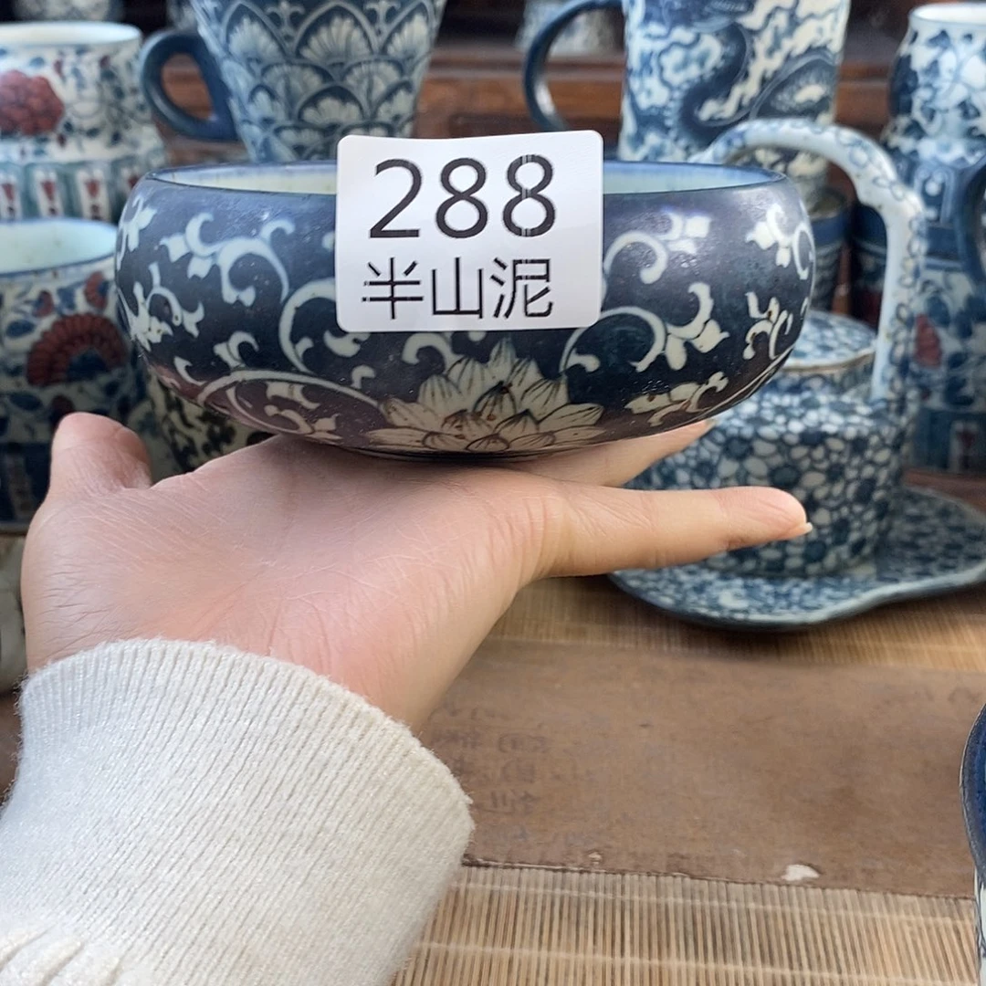 手工手绘青花高温陶瓷