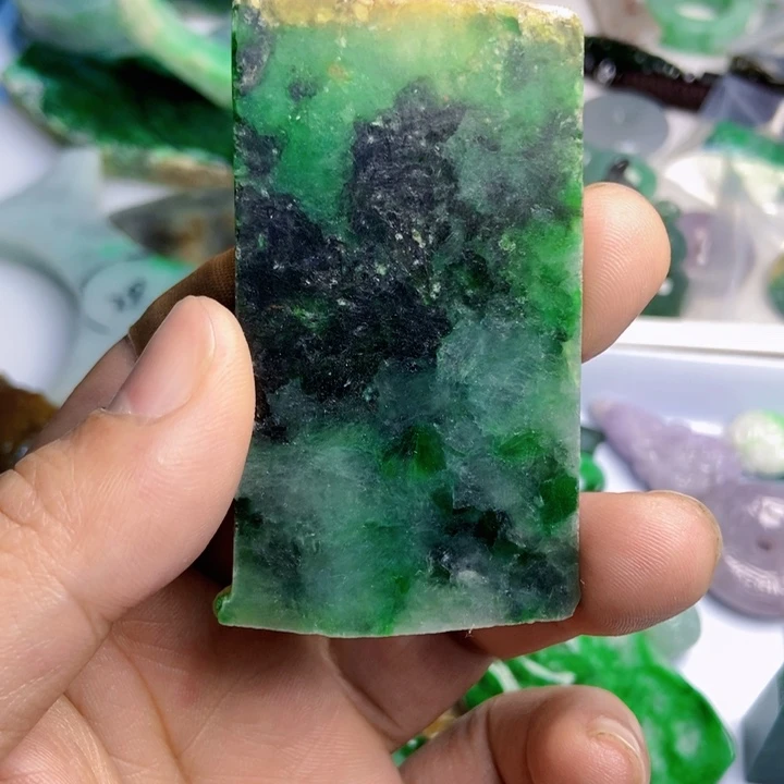 翡翠散珠天然翡翠A货挂件