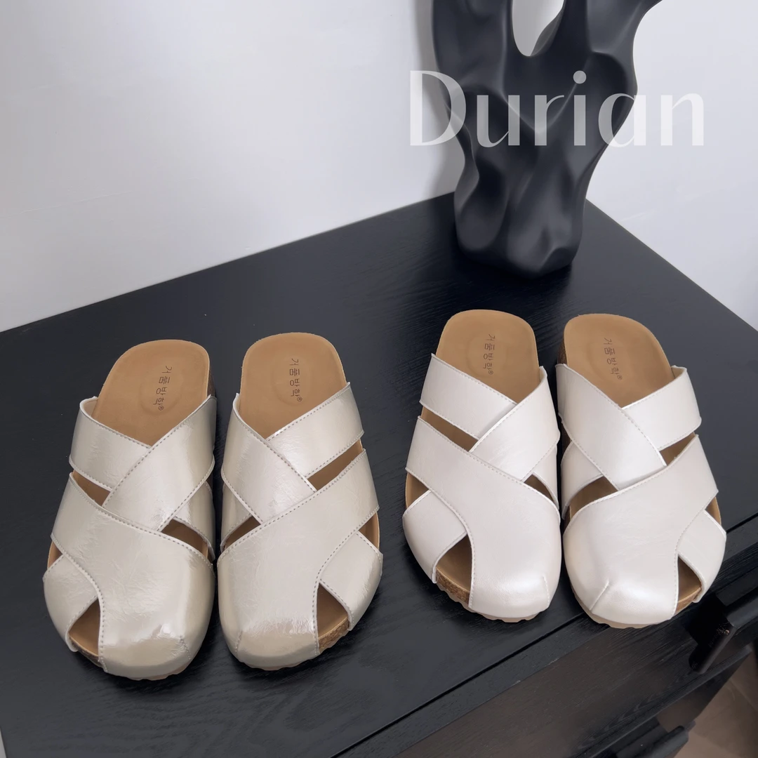 低跟勃肯拖鞋女外穿夏季新款韩版镂空透气休闲百搭包头半拖鞋软底