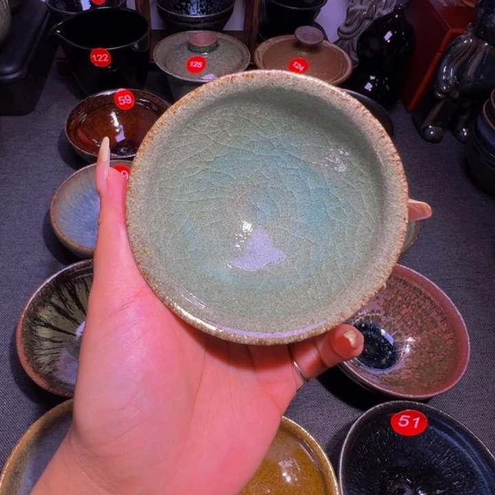 舜***裔茶盏龙窑柴烧手工制作