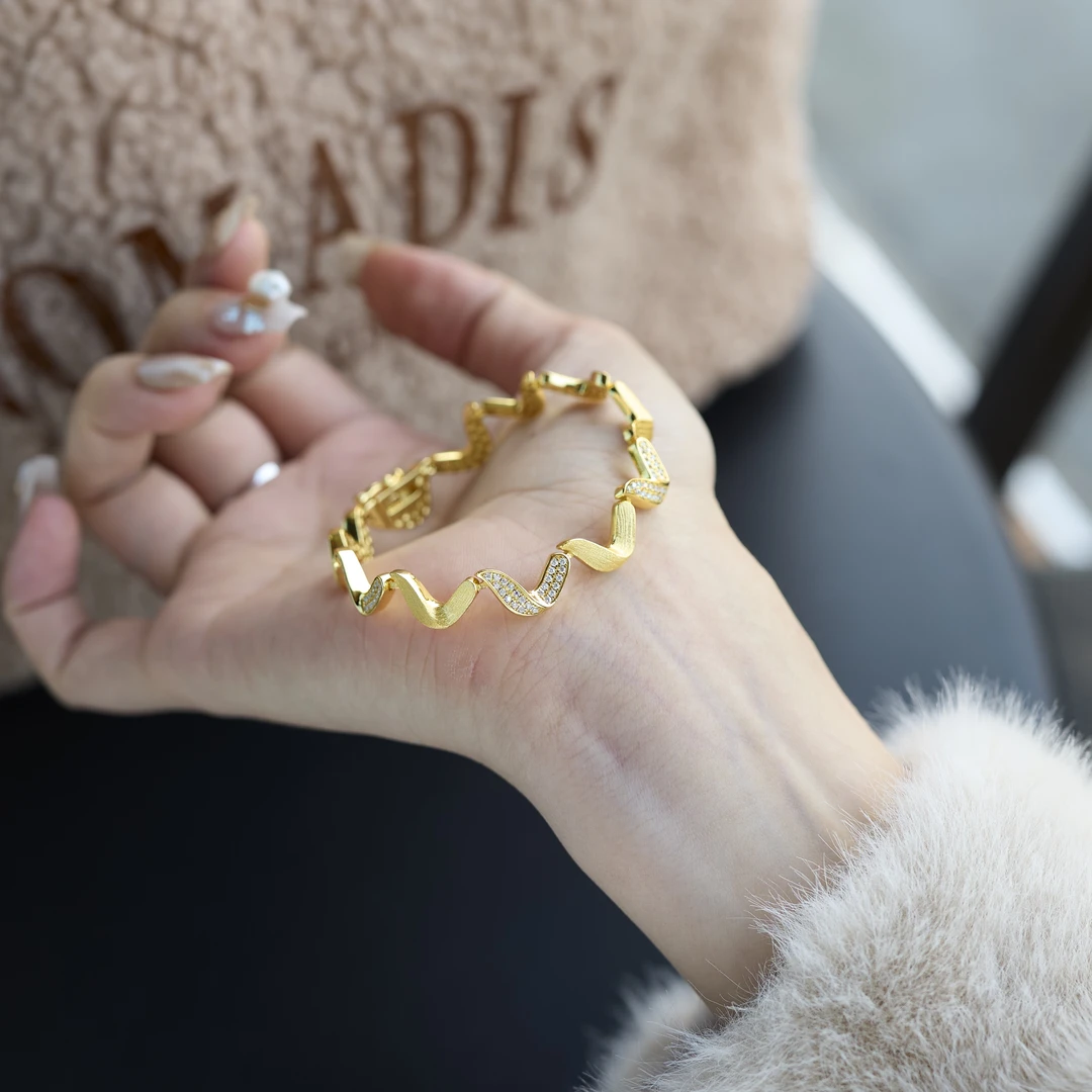 925银莫桑石手链 梵集型手链手镯气质百搭小众百搭轻奢时尚简约