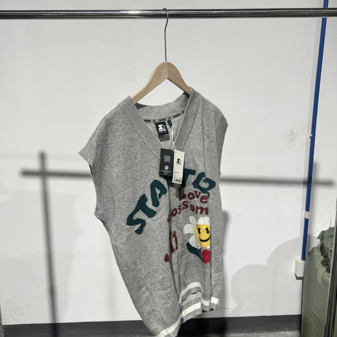 starter 新浅花灰 毛衣背心 STH1C7001F