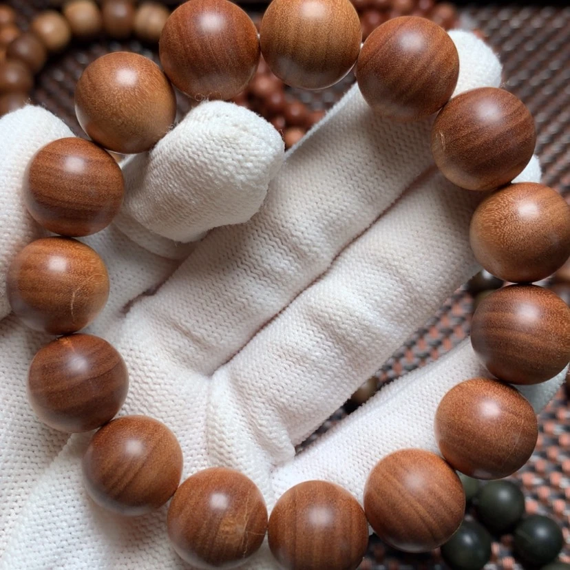 【闪购商品】檀香木手串/手链走*1.5横纹瑕疵处理价