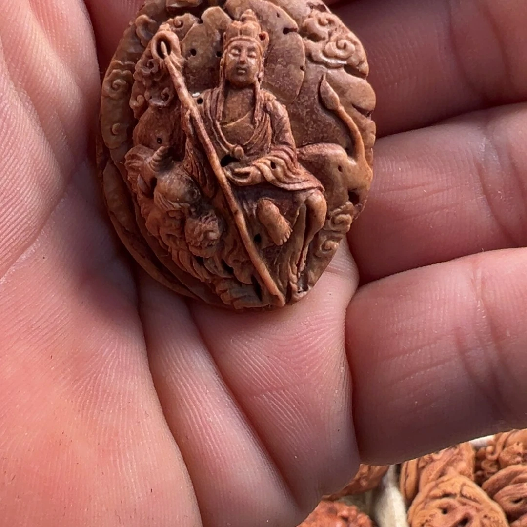 桃核手串桃核雕刻地藏王菩萨