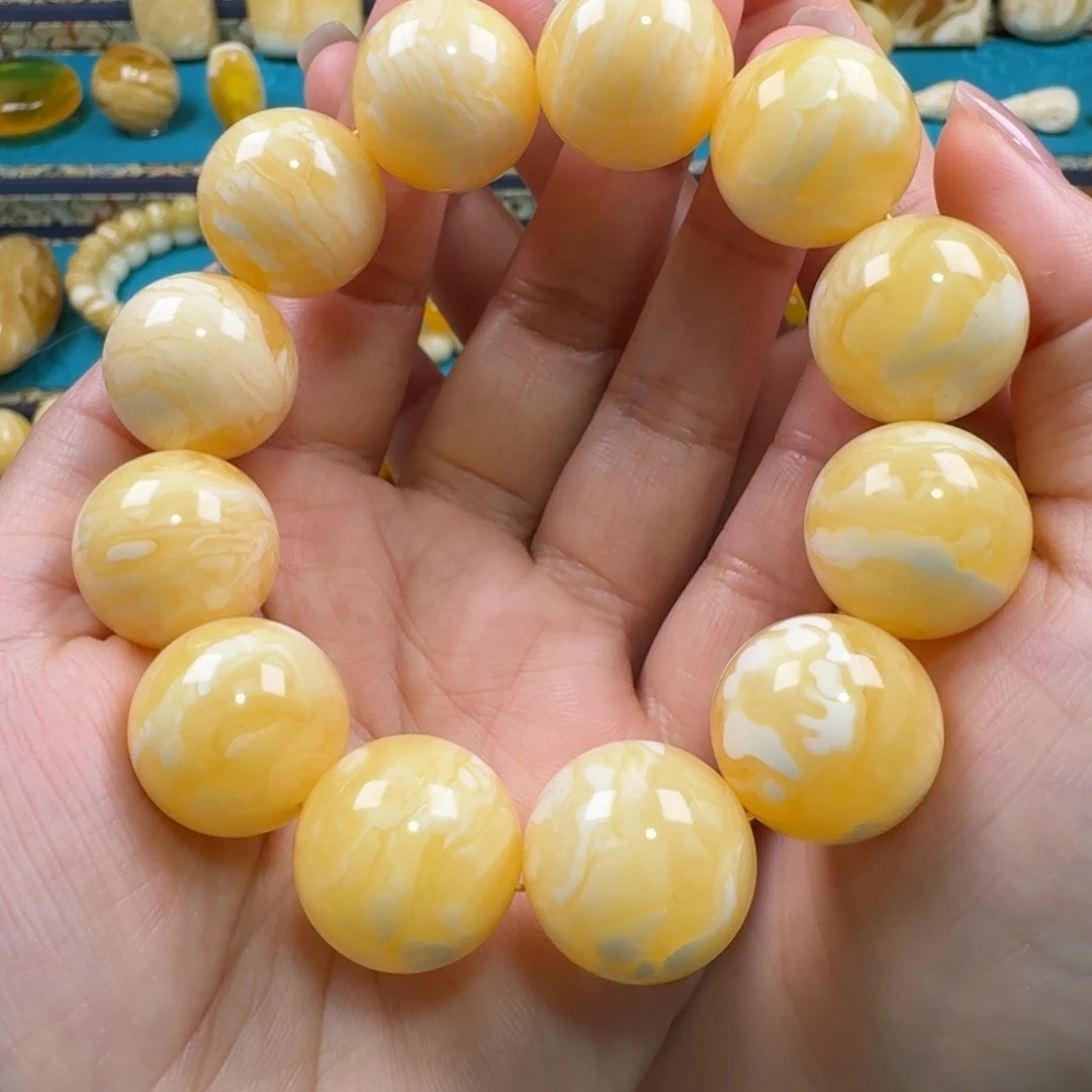 琥珀未镶嵌手链同料