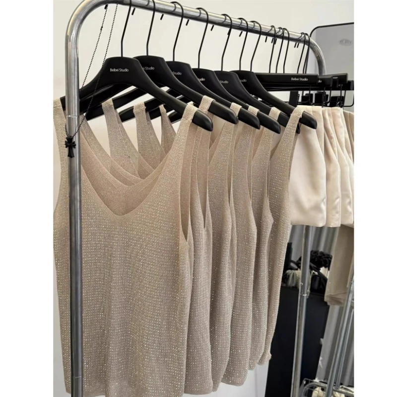 闪闪烫钻小吊带背心女夏季辣妹穿搭设计感小众外穿高级感无袖上衣