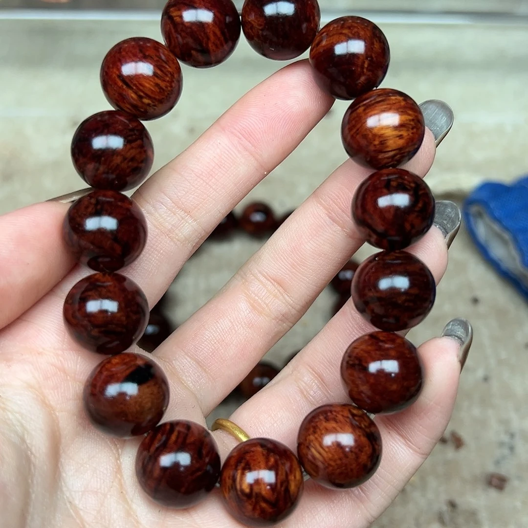 木红降15圆珠单圈（瑕疵）