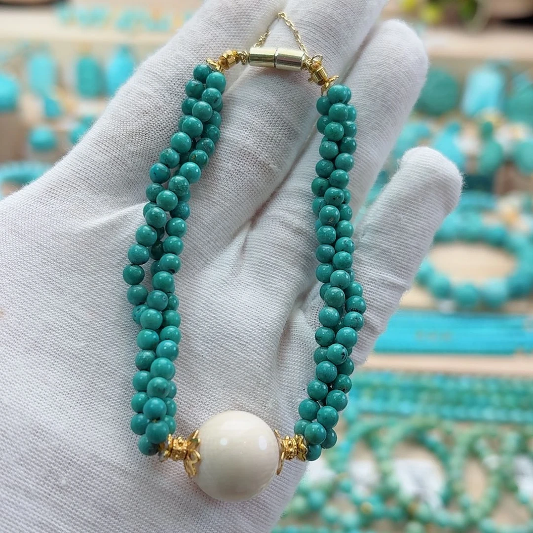 绿松石银S925镶嵌珠宝奇石