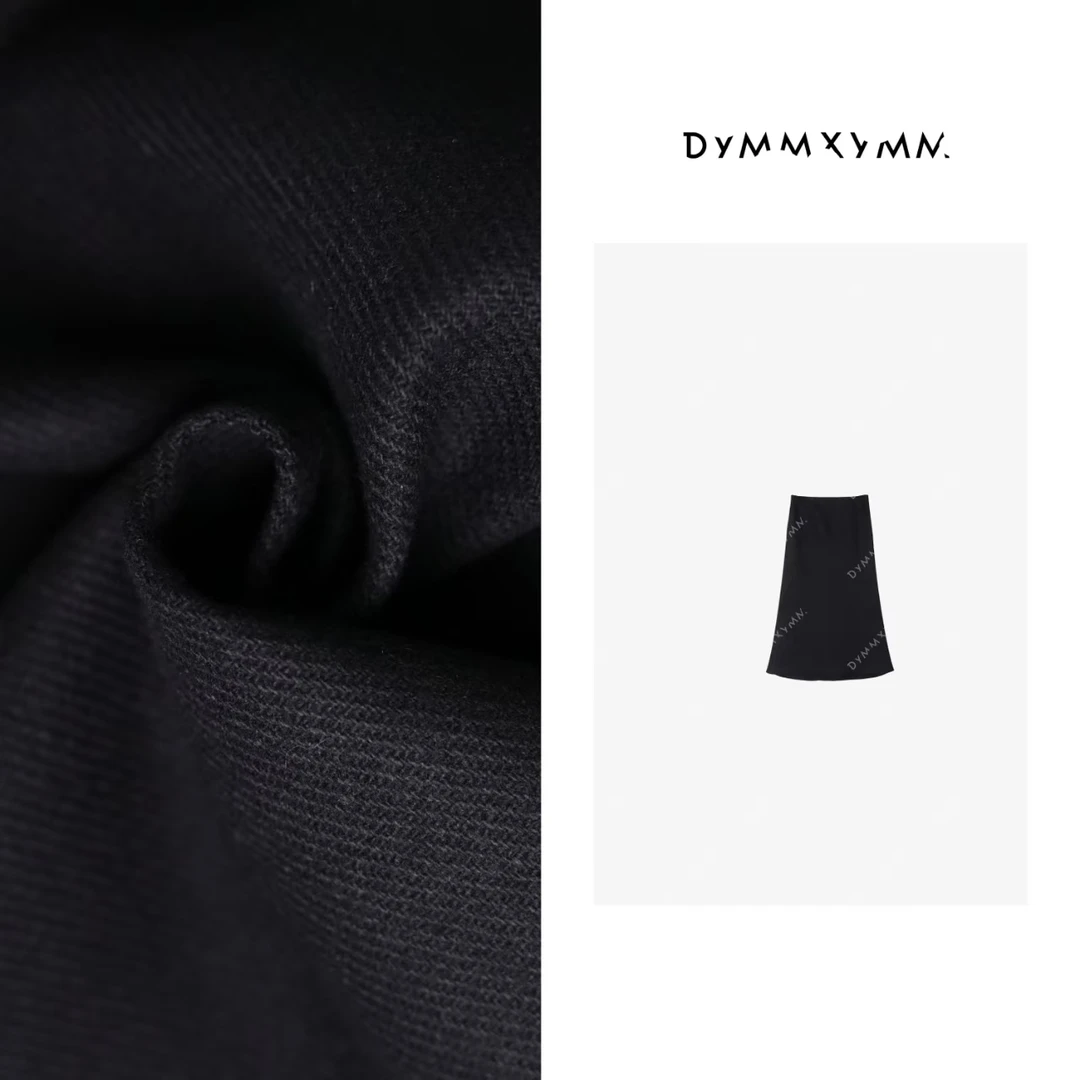 【DYMMXYMM】-DVN·小众设计师时尚极简结构显瘦羊·毛半裙-4FWF0313