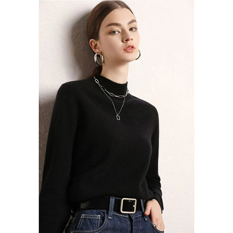 【丹丹家】百搭纯色针织衫打底女152
