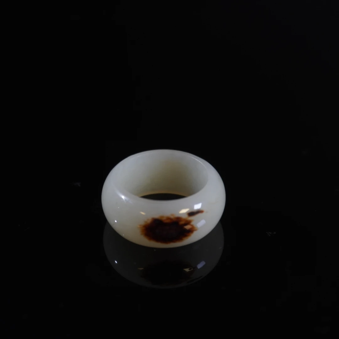 20世纪和田玉戒指/HY003066/金玉良缘/槐荫山房