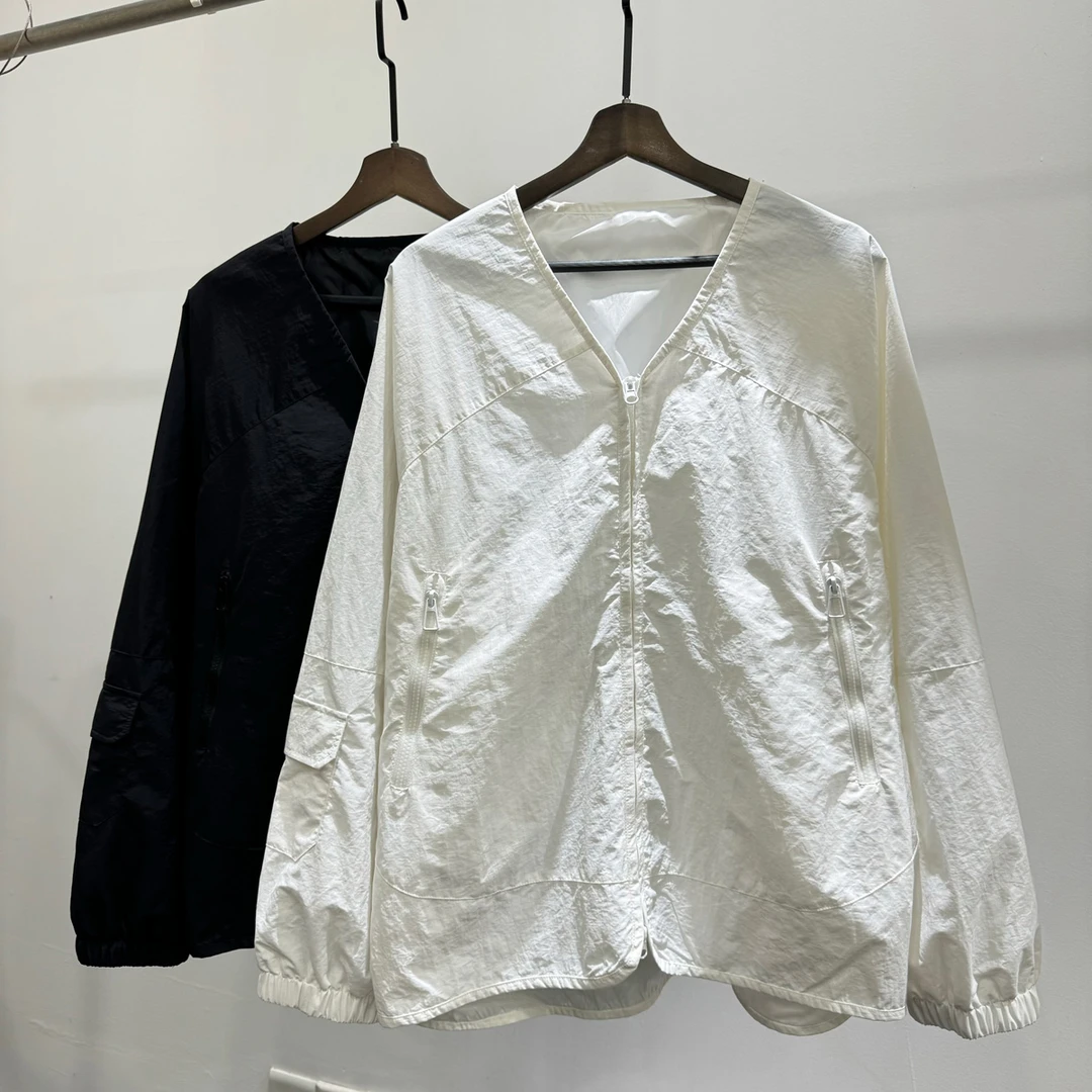 男士秋季时尚简约百搭纯色拉链长袖夹克潮牌INS休闲宽松衬衫外套