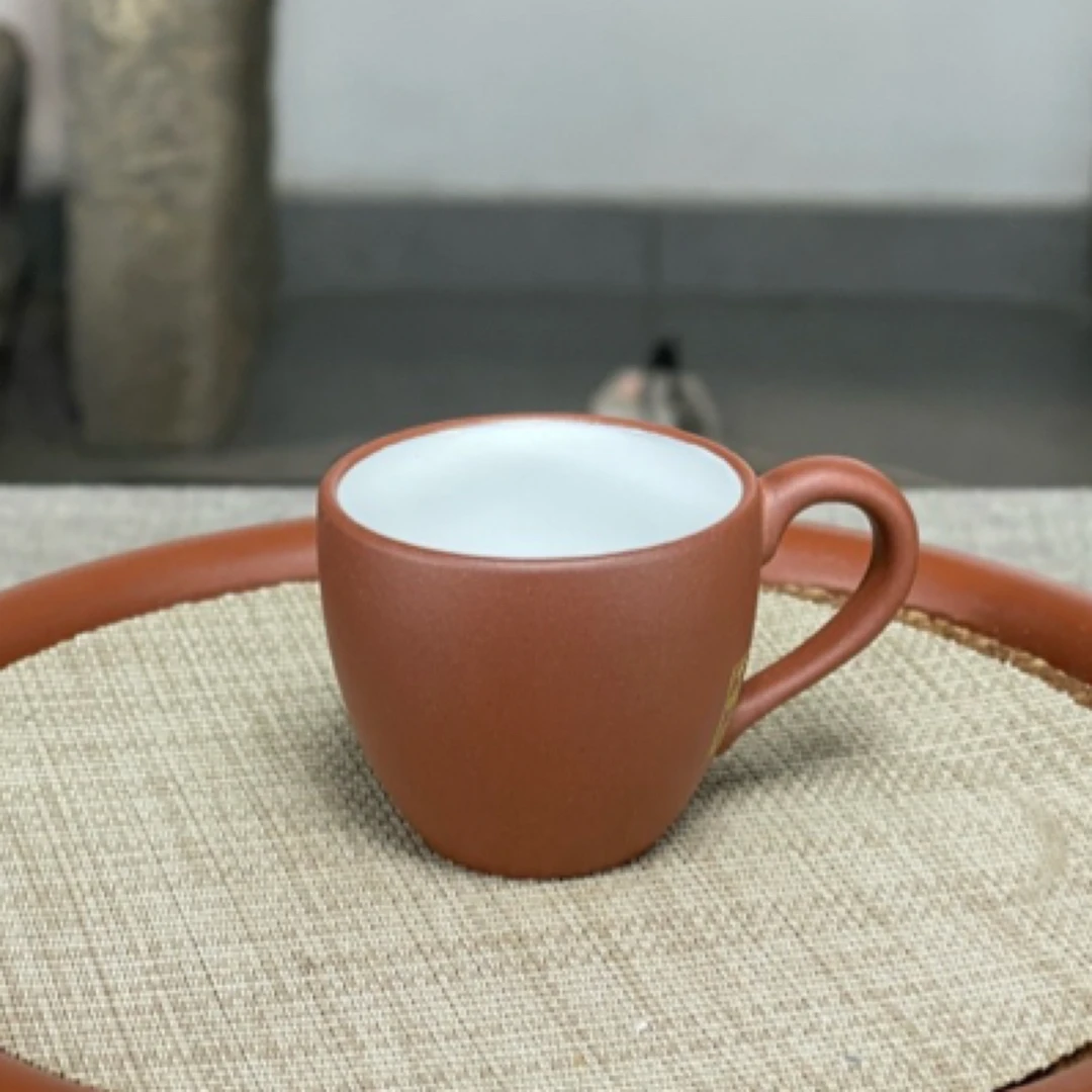 原矿底槽清侧把紫砂杯90cc