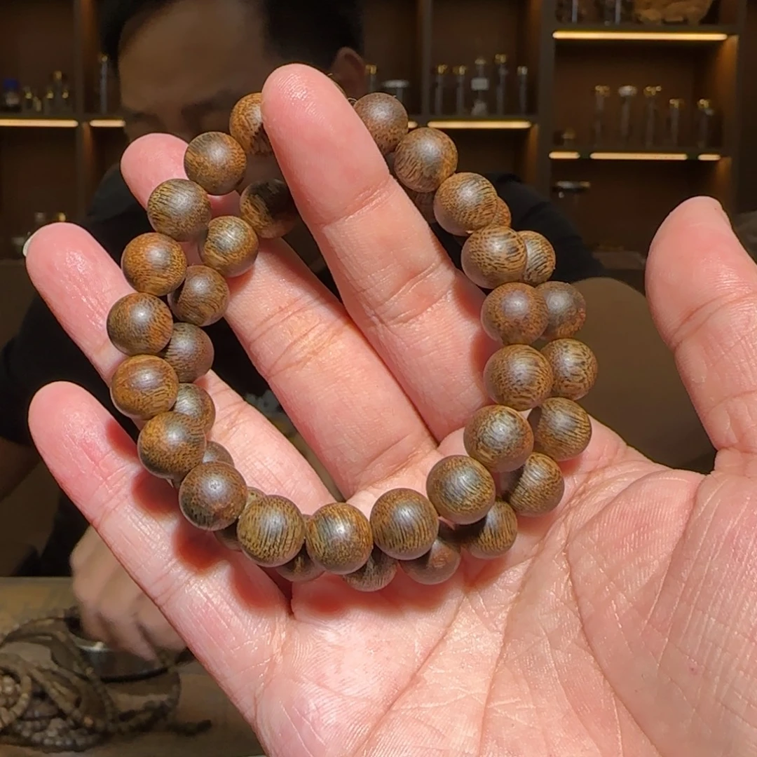 沉香手串单圈母树白奇圆珠1.0/8g多样性发一条