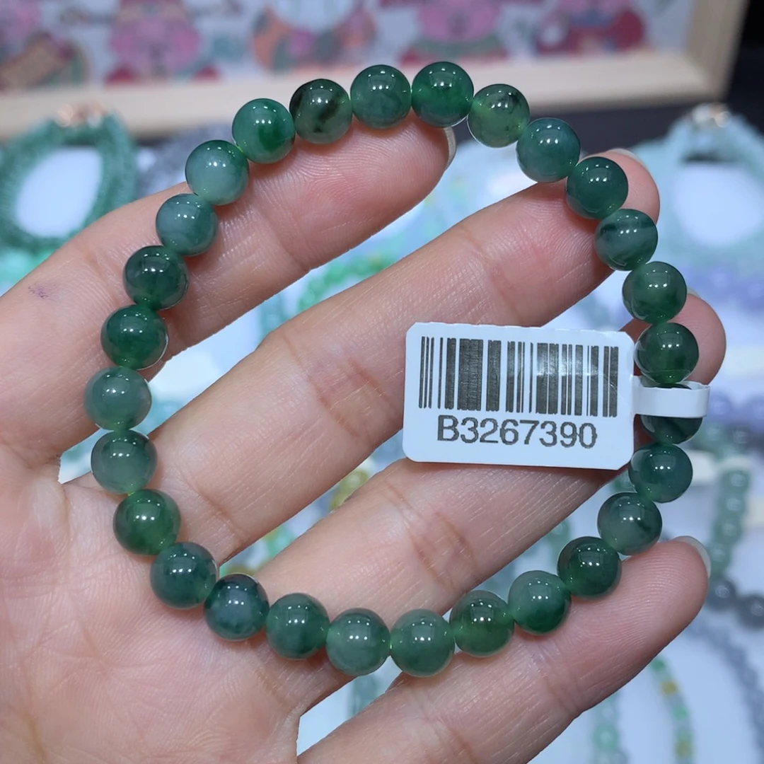 翡翠未镶嵌手链天然