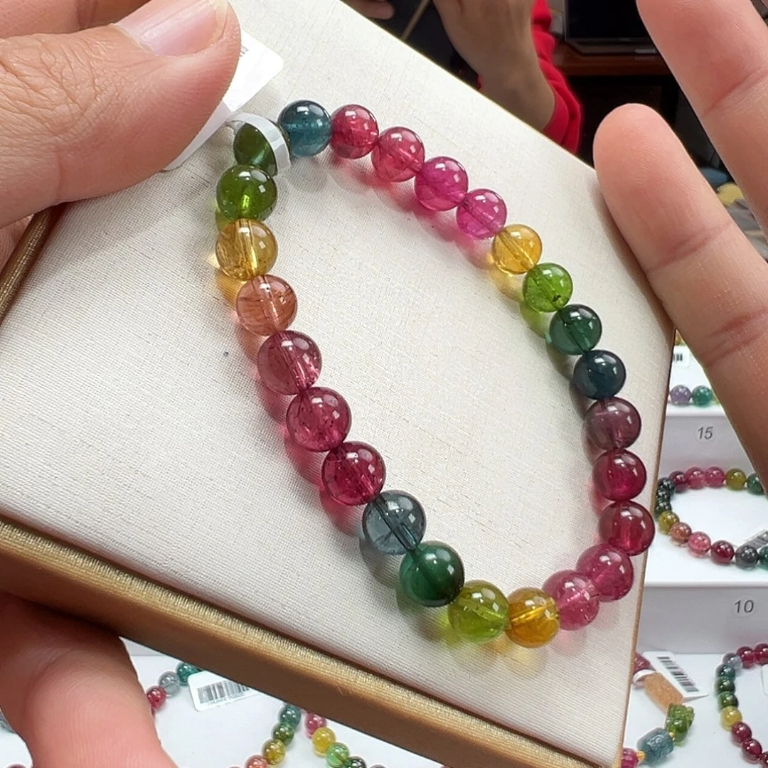 手串碧玺未镶嵌7.5mmmmmmmmmm