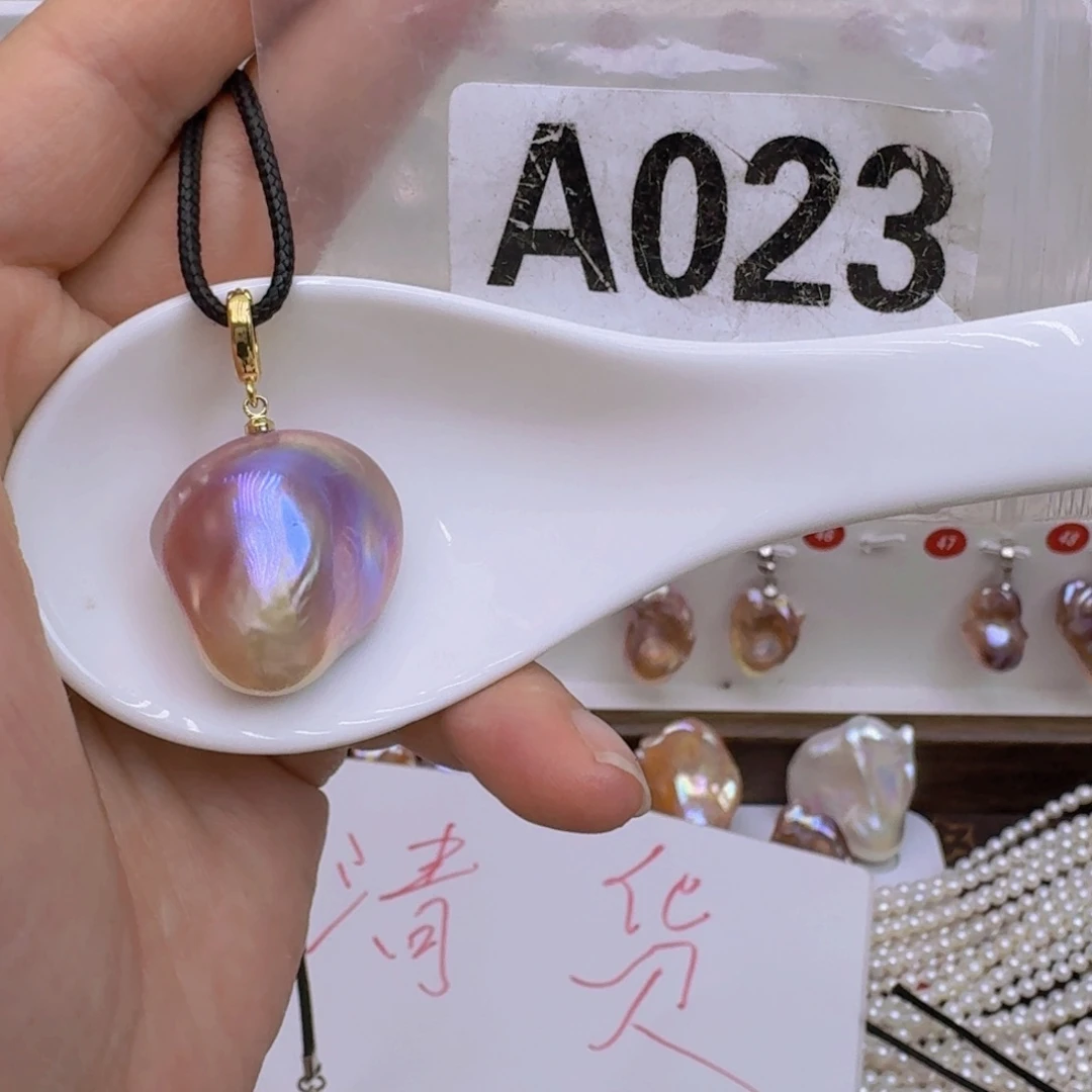 银S925镶嵌淡水珍珠巴洛克