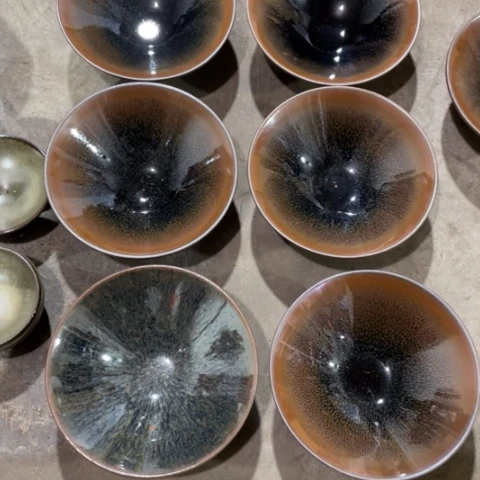 茶盏茶****}建阳建盏微瑕斗笠