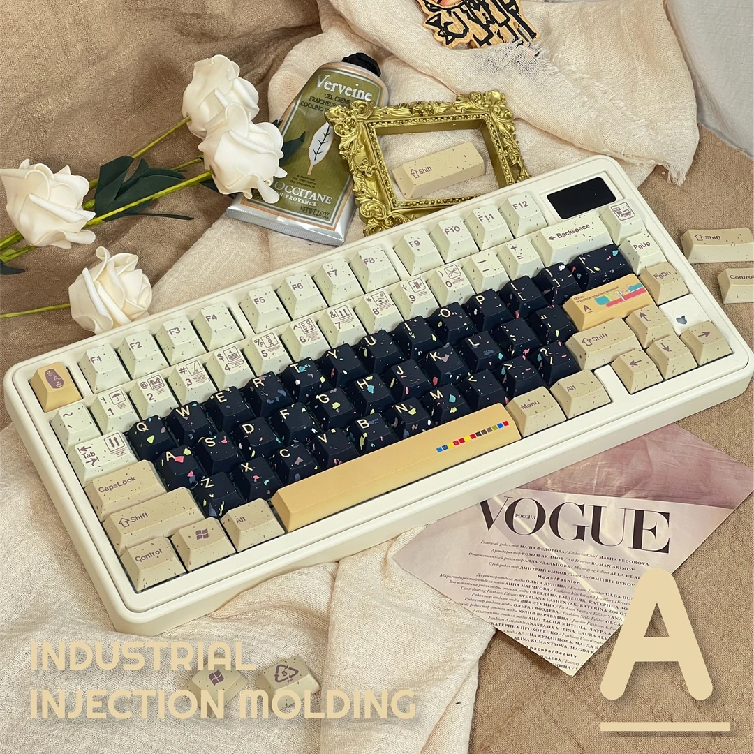 SHSOSK工业风IM五面热升华原厂高度遮光PBT键帽客制化键盘wooting