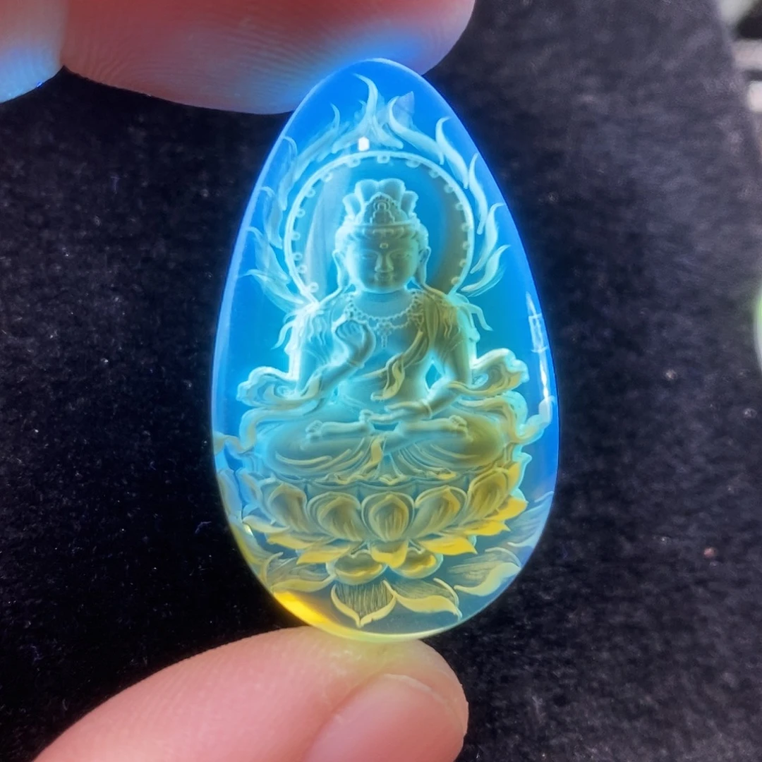 蓝珀未镶嵌吊坠(不含链)