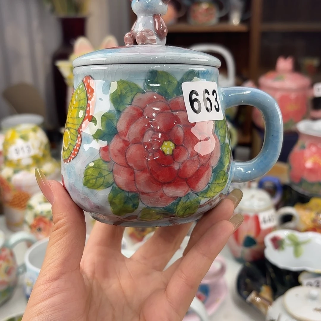 景德镇手绘高温釉下彩陶瓷茶具