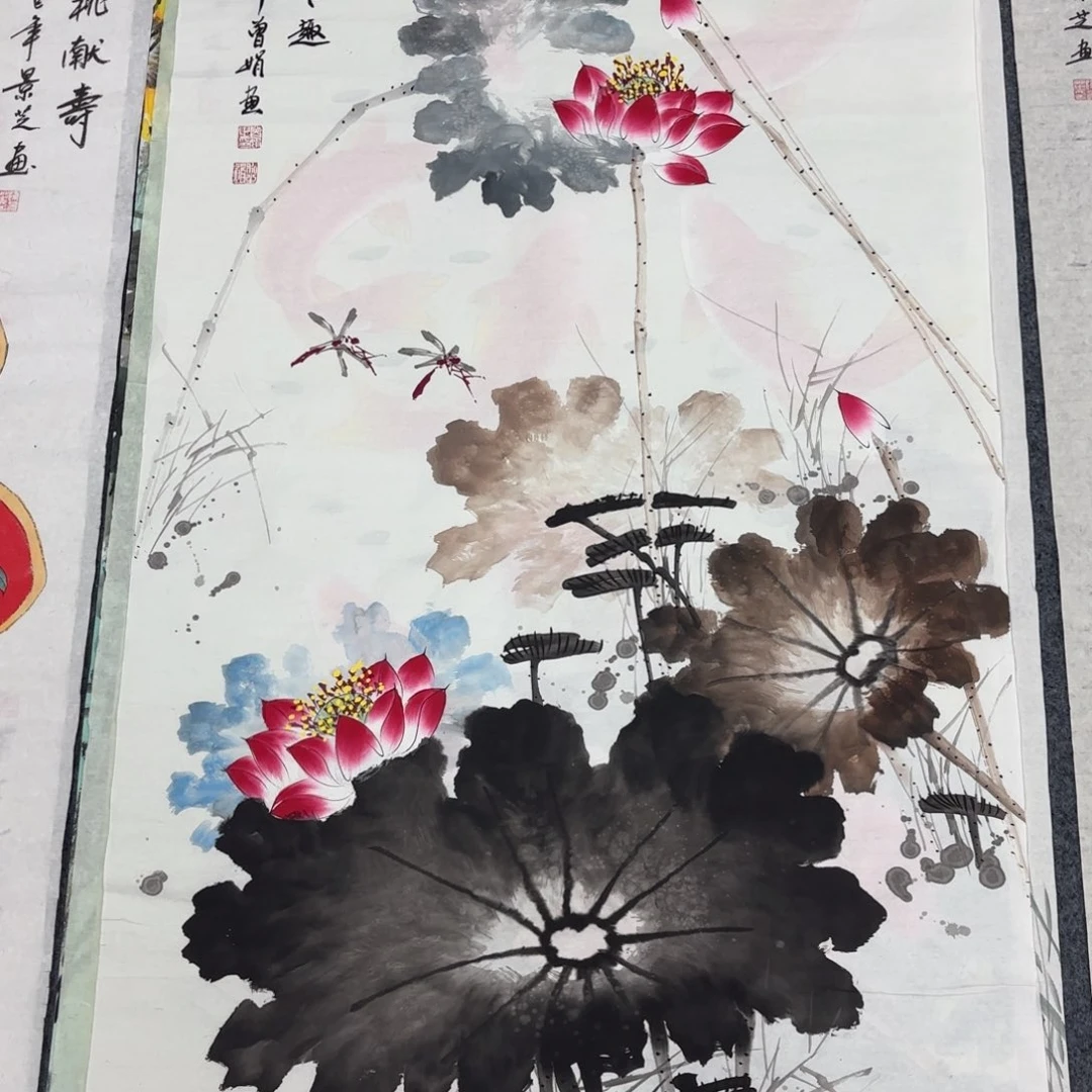 国画70/140四尺手绘 荷花