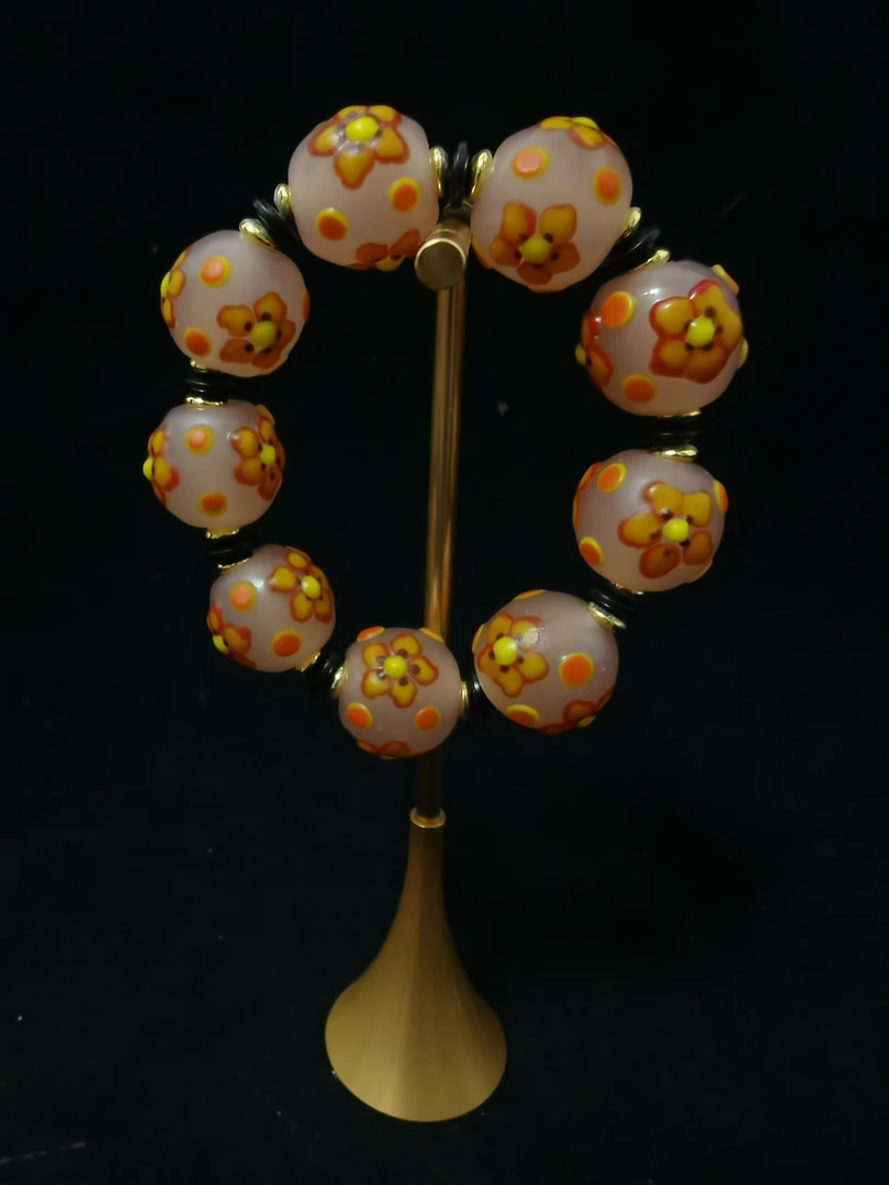 铜合金琉璃手链 590粉色琉璃手链