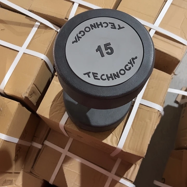 全新纯钢泰诺哑铃15公斤一对粉色