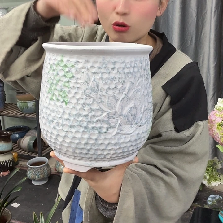 18×22 -粗陶花盆有孔-买买买