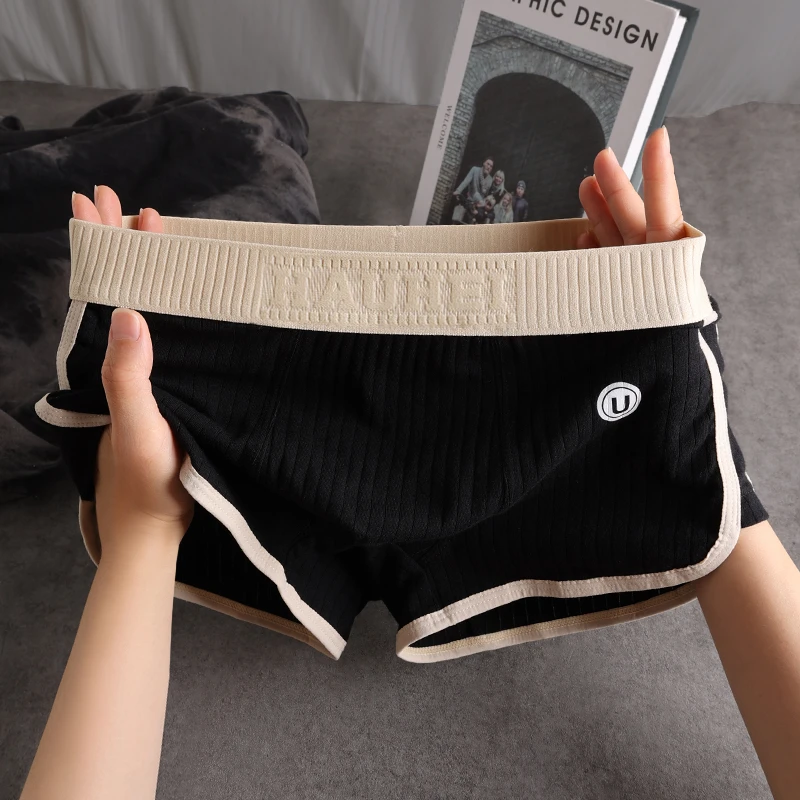 蔚影男士内裤男舒适透气平角裤%95棉运动大码学生四角短裤衩